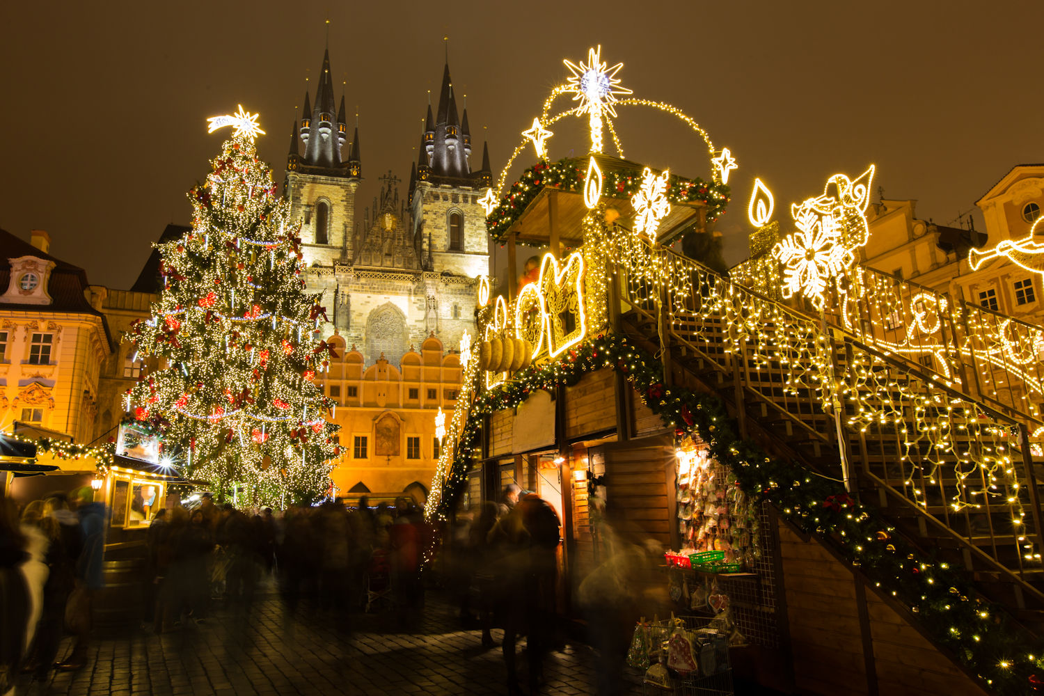 Christmas Market in Old Town Square in Prague